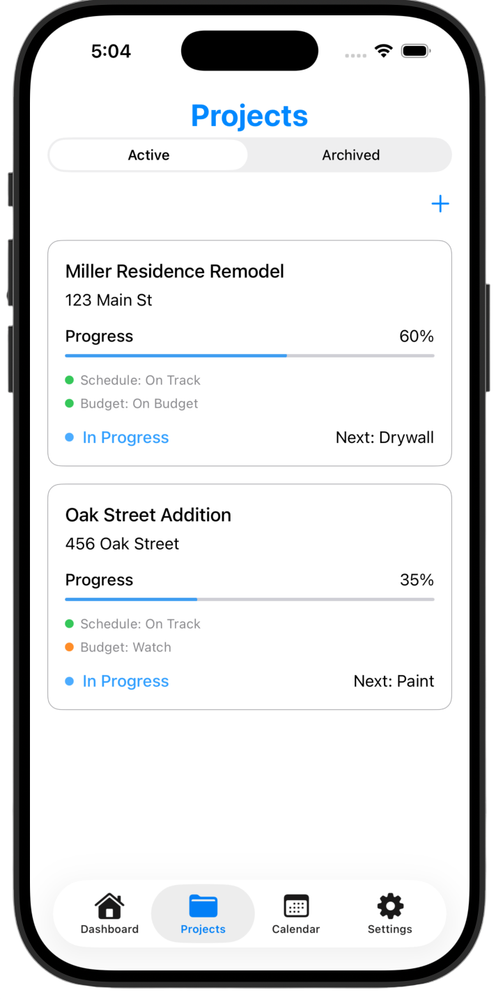 Danori multiple projects view